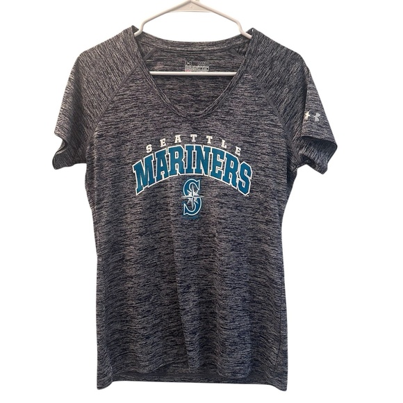 Seattle Mariners T-shirt Womens Medium Gray MLB Baseball Under Armour Athletic - Picture 1 of 6